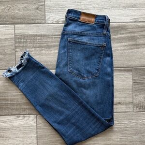 Madewell Distressed Blue Skinny Jeans